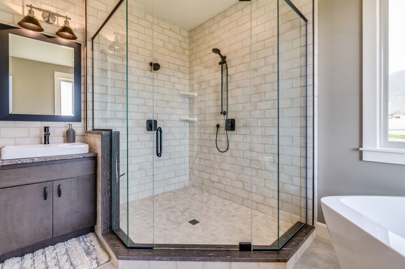 Elegant Shower Enclosure with Glass Doors