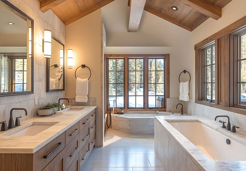 Expansive Bathroom with Dual Vanities